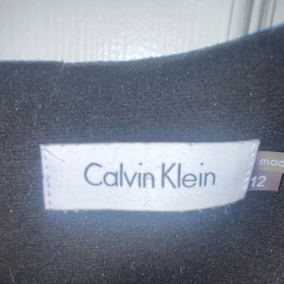 Calvin Klein Beige Sleeveless Dress with Black Trim- Color block - Picture 3 of 6